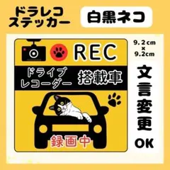 【白黒ネコ】ドラレコ　車　ドライブレコーダー　前後　録画　防水　高耐久