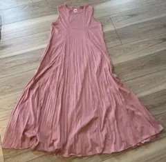 ロンハーマン リンクル ロングワンピース マキシ丈 プリーツ ノースリーブ