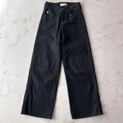 SOMETHING ＬＩＳＡ　ＳＥＭＩ　ＷＩＤＥ定価1.3万　ブラック　デニム