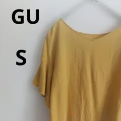 GU ジーユー S レディース 半袖チュニック マスタード色のサムネイル