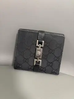 772 GUCCI GGロゴキャンバス ジャッキーライン コンパクトウォレット