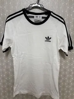 adidas ホワイト Tシャツ Mサイズ 3ストライプ