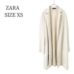ザラ/ロングジャケット/テーラード/オープンフロント/アイボリー/XS/きれいめ