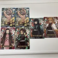 ム*ャ様 （おまけ付き）鬼滅の刃　ステンドグラスカード　6枚セット