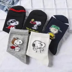 スヌーピー靴下 5足セット