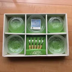 東洋ガラス　なす小鉢5個セット　昭和レトロ