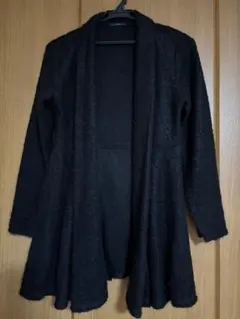 SHIPSブラック ロングカーディガン