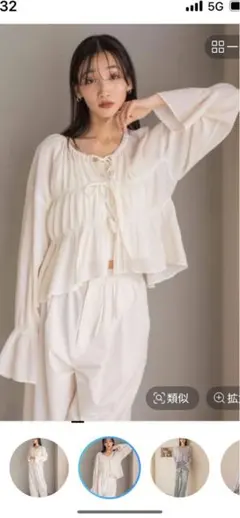 ヨウリュウシャーリングショートブラウス