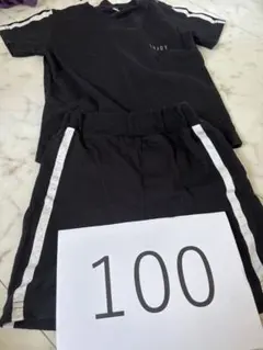 ブラック Tシャツとショートパンツ セット 100cm