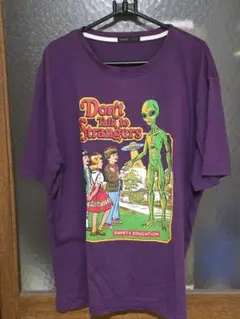 ROMWE グラフィックTシャツ パープル XLサイズのサムネイル