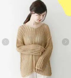 ♡ メッシュルーズBIGニットプルオーバー　♡のサムネイル