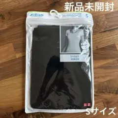 新品未開封UNIQLO エアリズム　UネックT半袖　ブラック　レディースSサイズ
