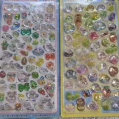 【訳有】シマエナガ　ボンボンドロップシール　鳥　2枚セット