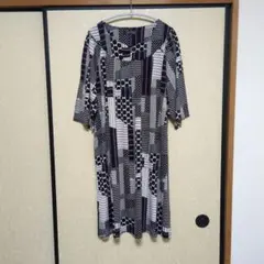 美品　5分袖　チュニック　ワンピース　しまむらのサムネイル
