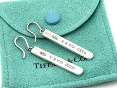 d092 ティファニー　1837 ナロー　バー　プレート　フック　ピアス　925