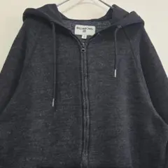 US古着 BILLABONG フルジップ パーカー L 黒 グレー 切り替え