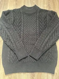 JIGGYS SHOP メンズ　クルーネック　ケーブルニット　セーター