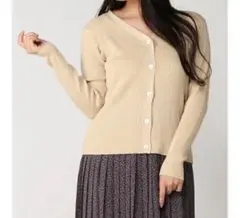 Techichi リブVカーディガン