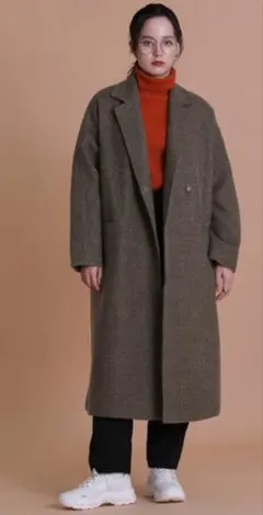 select MOCA カーブスリーブガウンコート　ブラウン