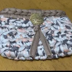 在庫整理　ハンドメイド　ズパゲッティ　ミニポーチ