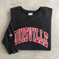 希少90s00sチャンピオンLOUISVILLEリバースウィーブ黒ブラックXL