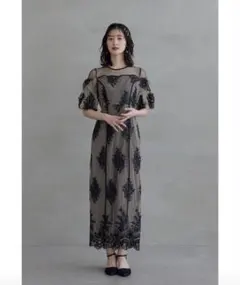 最終値下げ】niana シアーアリュールドレス Lサイズ ピンクベージュ