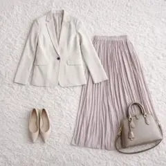 ママスーツ セットアップ S プリーツスカート× ジャケット セレモニー入学式