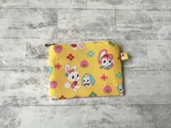 293 値下げ☆ハンドメイドミニポーチ☆ハニーチューン☆昭和レトロ