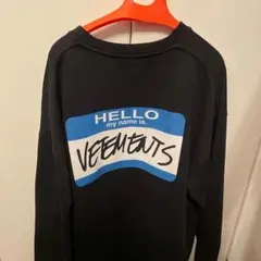 VETEMENTS Hello My Name Is スウェット
