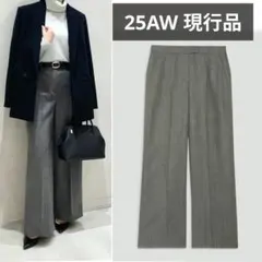 25AW美品*定価4万 セオリーリュクス ワイドパンツ グレーメランジ36