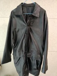 ブラックレザーコート