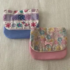 移動ポケット2個セット☆ピンク小花・スイーツ☆女の子