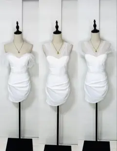 ホワイトオフショルダータイトドレス/ White dress