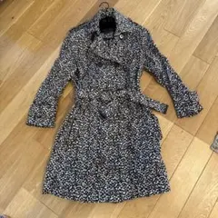 LV ルイヴィトン トレンチコート レオパード ベルト付 ナイロン 総柄