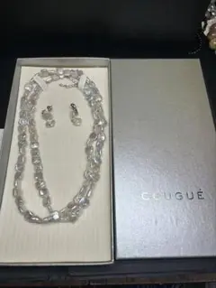 COUGUE クーゲ パールネックレス ピアス - メルカリ