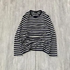 archive old uniqlo striped L/S tee navy