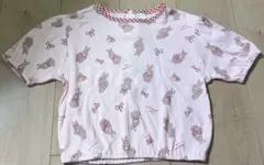 futafuta ウサギ　リボン柄　Tシャツ　110㎝のサムネイル