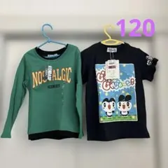 新品 120 男の子 長袖 Tシャツ 半袖 セット 長袖カットソー 120cm