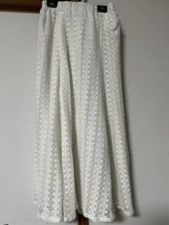 AMERICAN HOLIC ホワイトレースフレアロングスカート新品