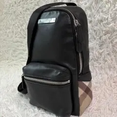 美品✨ブラックレーベルクレストブリッジ リュック チェック レザー 