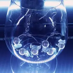 珍しい天然サザレ石のピアス