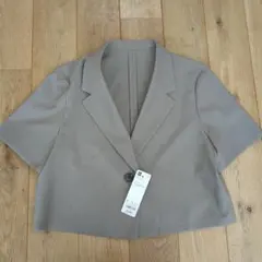 GU ハーフスリーブクロップドジャケット L