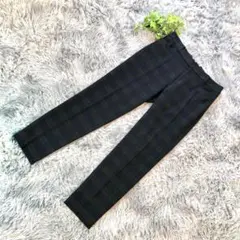 Ici et la【40/L】チェック柄 カジュアルパンツ 濃緑 春コーデのサムネイル