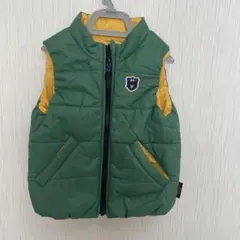 ダブルB（DOUBLE B） リバーシブルベスト 90cm 黄色×緑