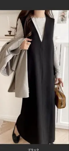 vネックワンピース ロングワンピース