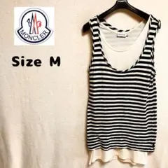MONCLER ストライプ レイヤードノースリーブ チュニックMのサムネイル