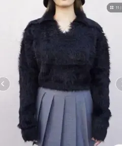 Chouchour セーラー襟ファーニット