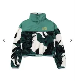 HUF フリースジャケット ハーフジップ 花柄