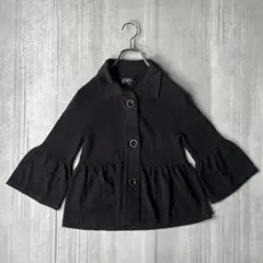 リフレクト reflect ニット カーディガン 七分袖 フレアスリーブ 黒 M