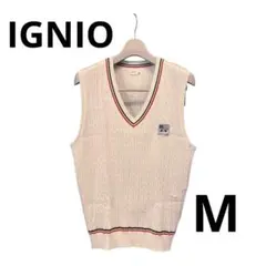 【美品】IGNIO イグニオ メンズウェア ゴルフ ベスト ホワイト M